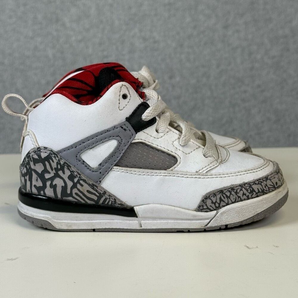 Nike Air Jordan Spizike BT White Black Red Sneakers 317701 122 Toddler Size 8c